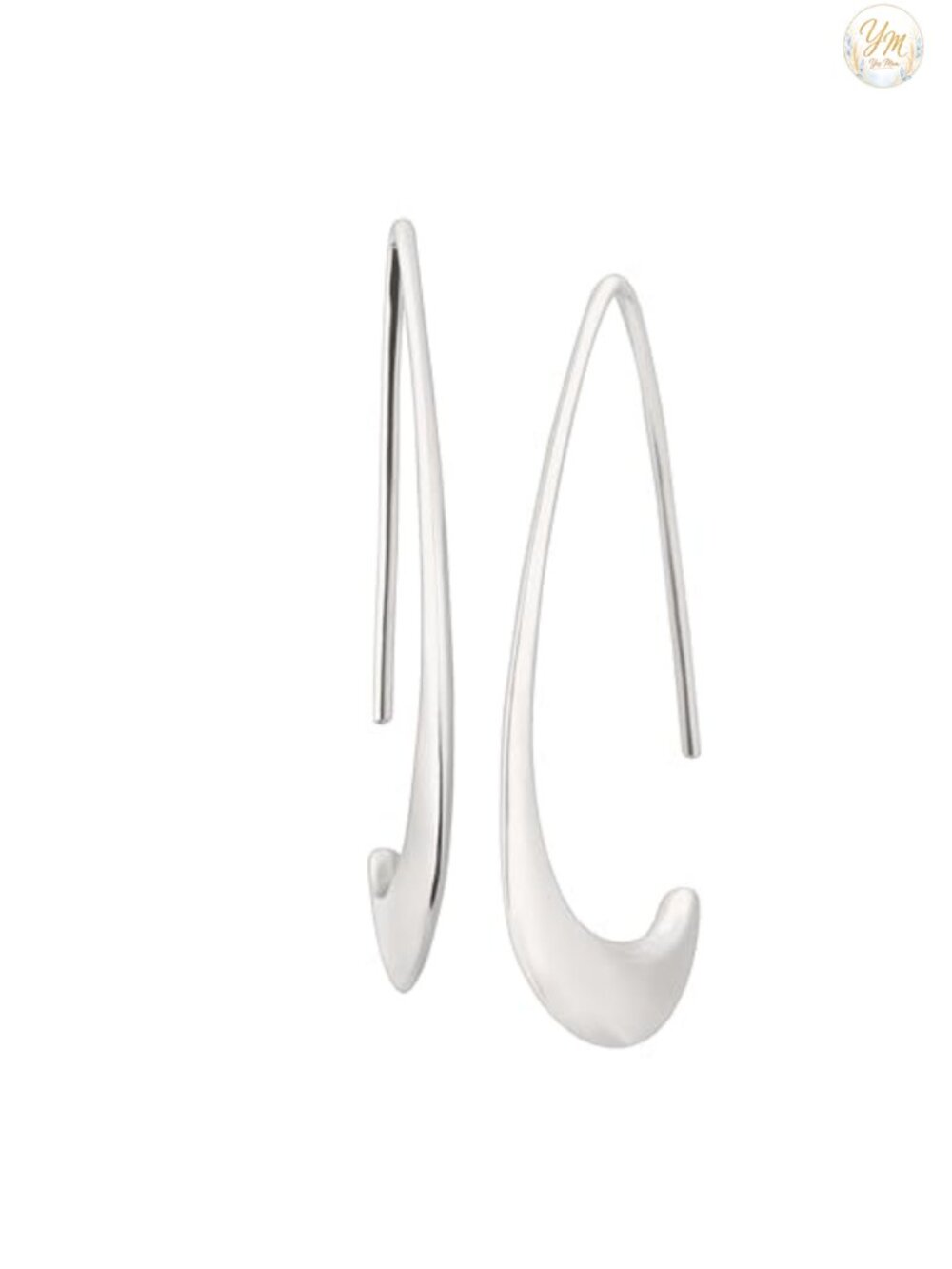 Sterling Silver Drop & Dangle Earrings Modern Geometric Brushed